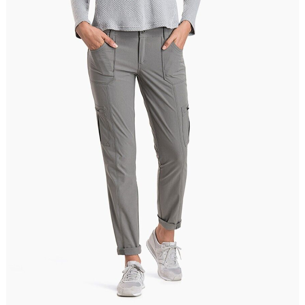 Kuhl HORIZN Nylon Skinny Pants Womens 18 Reg Cargo Hiking Outdoor Tapered Gray